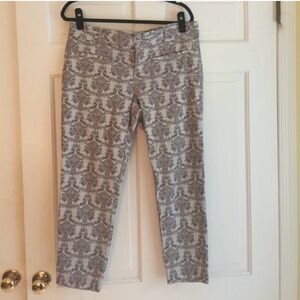 Anthropologie Cartonnier Gray Patterned Pants